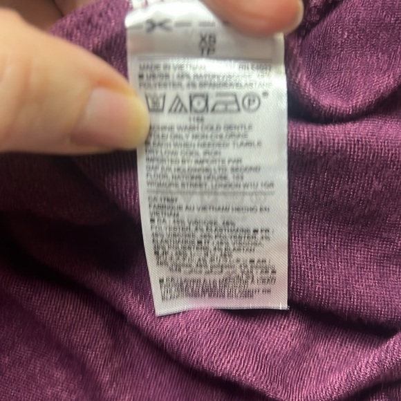 Gap Surplice Wrap Blouse Purple - Picture 6 of 6